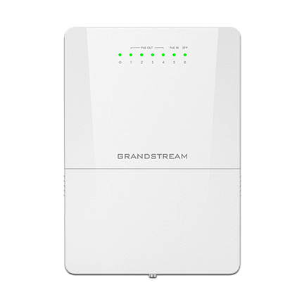SWITCH ADMINISTRABLE LITE 6 PUERTOS EXTERIOR POE GWN7710R GRANDSTREAM