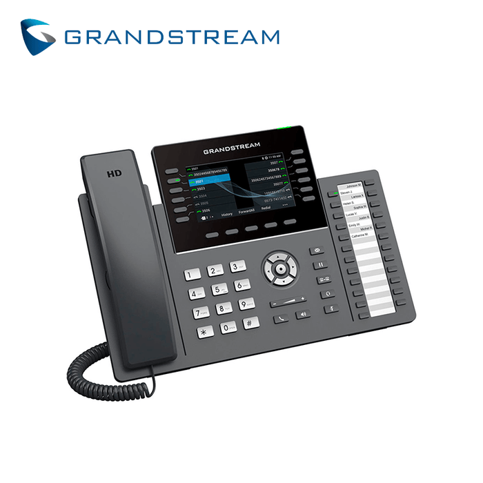 TELEFONO IP SIP HD 12 LINEAS COLOR 24BLF WIFI-BT GIGABIT POE GDMS GRP2636 GRANDSTREAM