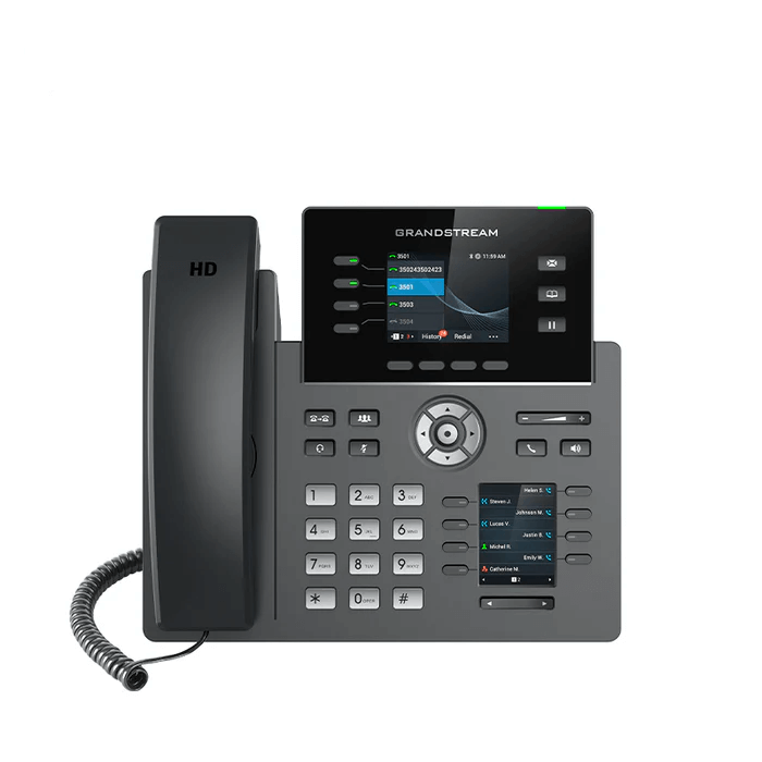 TELEFONO IP HD 4 LINEAS COLOR PANT-DUAL WIFI/BT GIGABIT POE GDMS GRANDSTREAM GRP2614