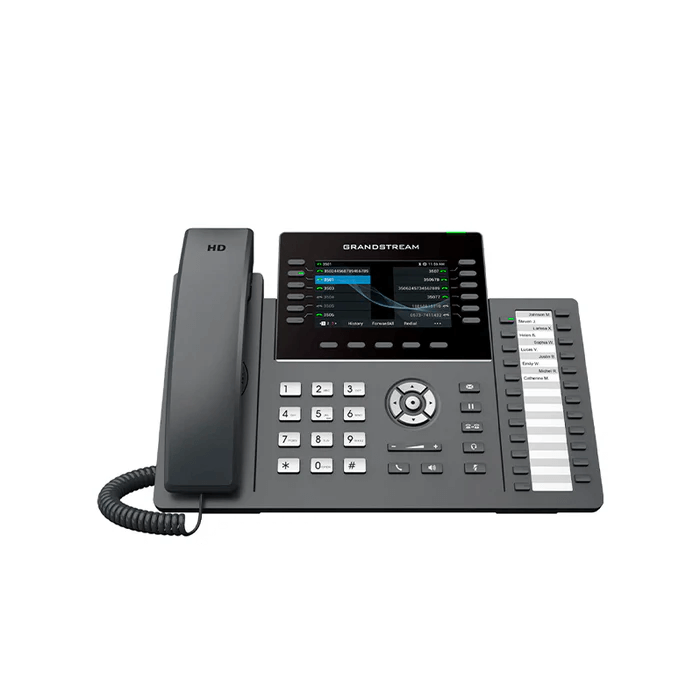 TELEFONO IP SIP HD 12 LINEAS COLOR 24BLF WIFI-BT GIGABIT POE GDMS GRP2636 GRANDSTREAM