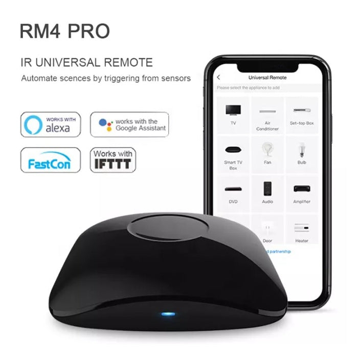 UNIDAD DE CONTROL WIFI PARA SISTEMAS DE DOMOTICA BROADLINK RM4-PRO