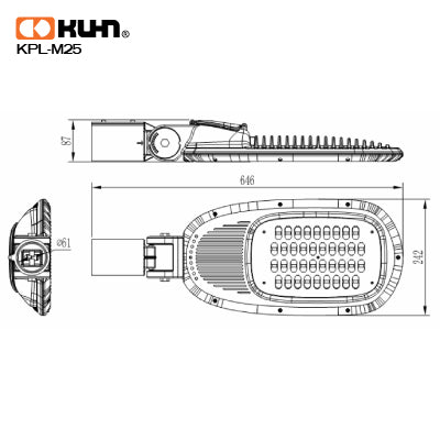 LUMINARIA LED 25W MINI COOL WHITE KPL-M25 INTEGRADA
