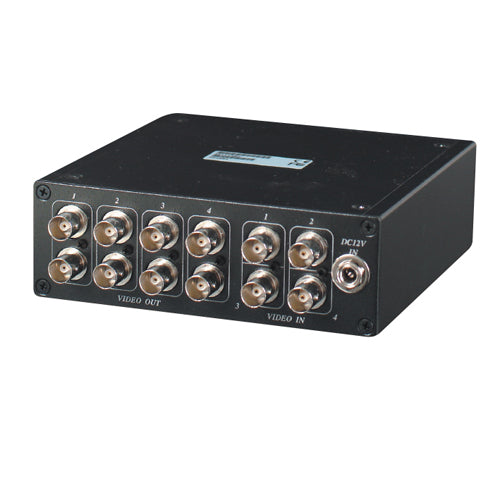 DISTRIBUIDOR DE VIDEO 4 ENTRADAS BNC A 8 SALIDAS BNC CD408