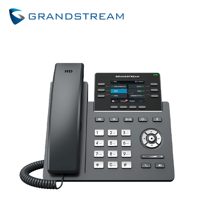 TELEFONO IP HD 3 LINEAS COLOR GIGABIT POE GDMS GRANDSTREAM GRP2613