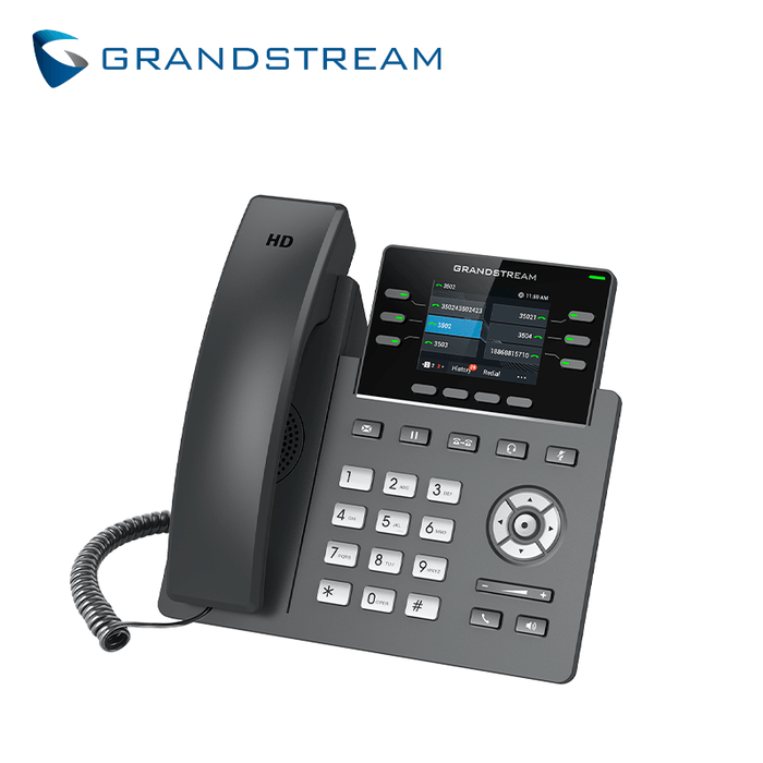 TELEFONO IP HD 3 LINEAS COLOR GIGABIT POE GDMS GRANDSTREAM GRP2613