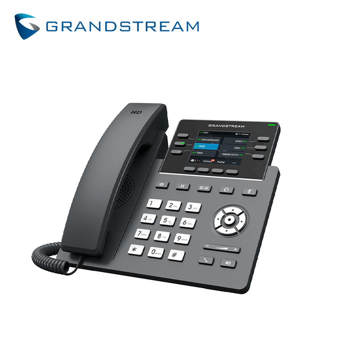 TELEFONO IP HD 3 LINEAS COLOR GIGABIT POE GDMS GRANDSTREAM GRP2613