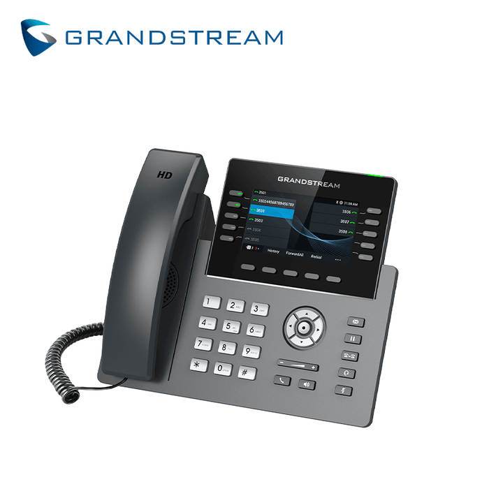 TELEFONO IP HD 5 LINEAS COLOR WIFI/BT GIGABIT POE GDMS GRANDSTREAM GRP2615