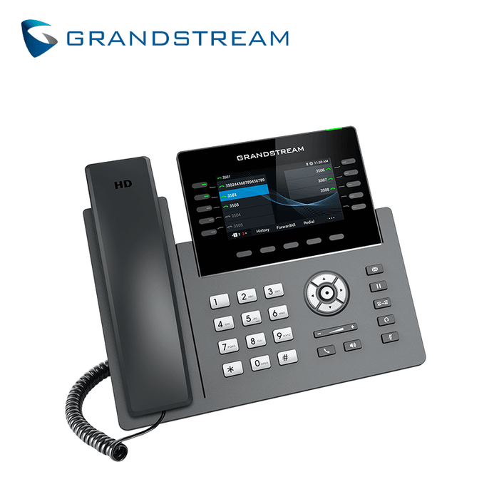 TELEFONO IP HD 5 LINEAS COLOR WIFI/BT GIGABIT POE GDMS GRANDSTREAM GRP2615