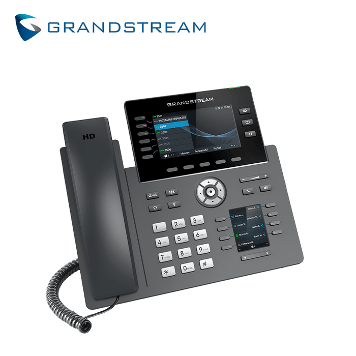 TELEFONO IP HD 6 LINEAS COLOR PANT-DUAL WIFI/BT GIGABIT POE GDMS GRANDSTREAM GRP2616