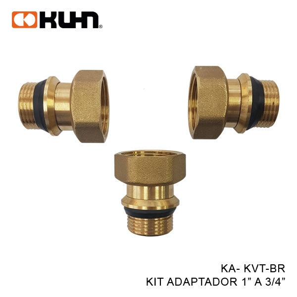 KIT ADAPTADOR 1" A 3/4" PARA VALVULA KVT MODELO KA-KVT-BR