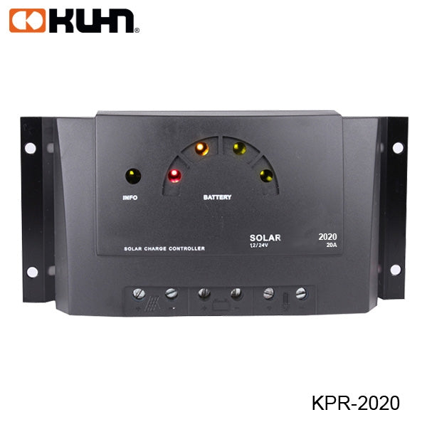 CONTROLADOR DE CARGA PWM 20A 12/24VDC LVD MODELO KPR-2020