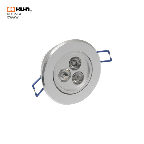 FOCO EMBUTIDO ALUM HP 3X1W 4W 45º KR-3X1W-CW