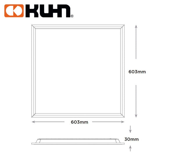 PANEL LED CIELO AMERICANO 60X60 LUZ FRIA 4000LM 40W KP603-40-BL-CW KUHN