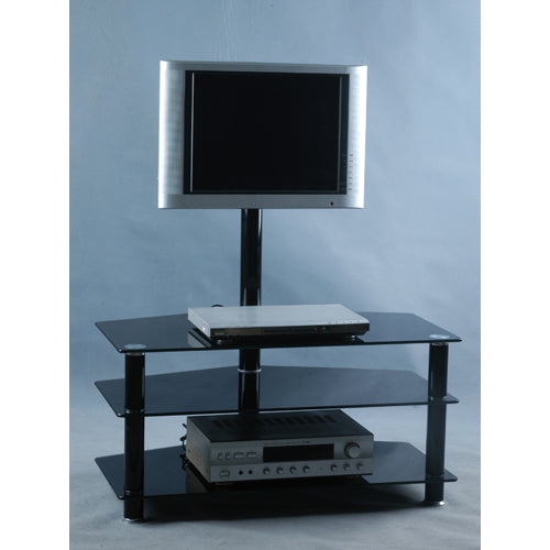 RACK TV LCD/AUDIO/VIDEO CON PEDESTAL PARA PLASMA/LCD CON 3 REPISAS NEGRO RM-S21N