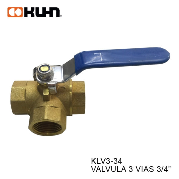 VALVULA 3 VIAS 3/4" KLV3-34