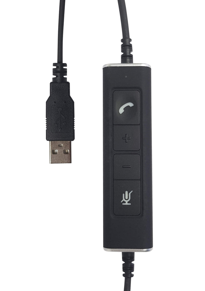 CINTILLO USB BIAURAL PREMIUM CON CANCELACION RUIDO AMBIENTE VTX140UNC-D-USB VT