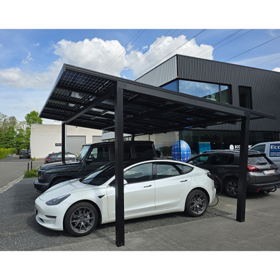 ESTRUCTURA CARPORT PREMIUM 2-VEHICULOS 15-PANELES NEGRO NVB-CARPORT-2V (No Incluye Paneles)