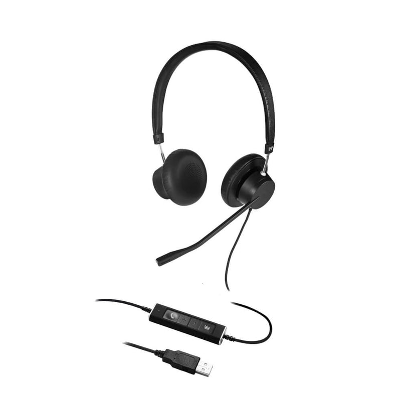 CINTILLO USB BIAURAL PREMIUM CON CANCELACION RUIDO AMBIENTE VTX140UNC-D-USB VT