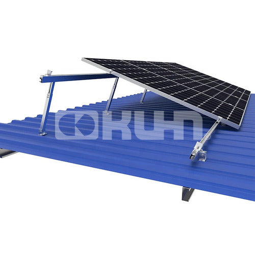 ESTRUCTURA ALUMINIO PARA 2 PANELES FOTOVOLTAICOS AJUSTABLE 15° A 30° SEL-2XPF-AJ1530