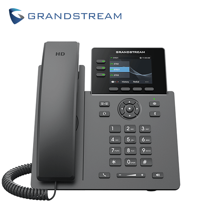 TELEFONO IP HD 3 LINEAS COLOR GIGABIT POE GDMS GRANDSTREAM GRP2611G