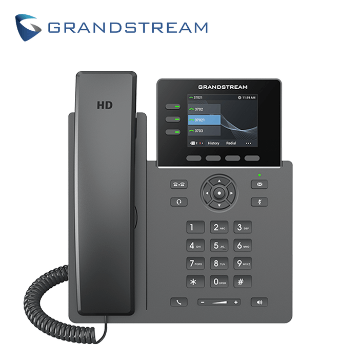 TELEFONO IP HD 3 LINEAS COLOR GIGABIT POE GDMS GRANDSTREAM GRP2611G