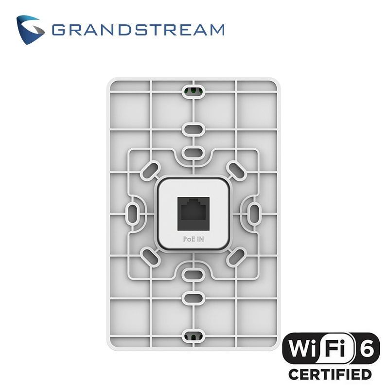 ACCESS POINT MURAL WiFi 6 AX3000 3Gbps 3xPTO-GIGA CLOUD POE GWN7661E GRANDSTREAM (No incluye Inyector PoE)