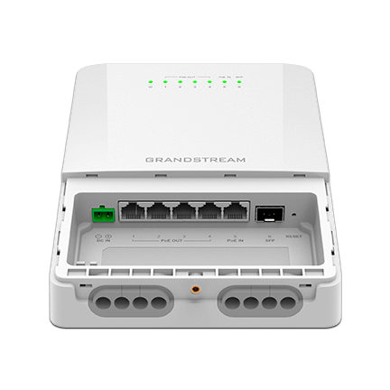 SWITCH ADMINISTRABLE LITE 6 PUERTOS EXTERIOR POE GWN7710R GRANDSTREAM