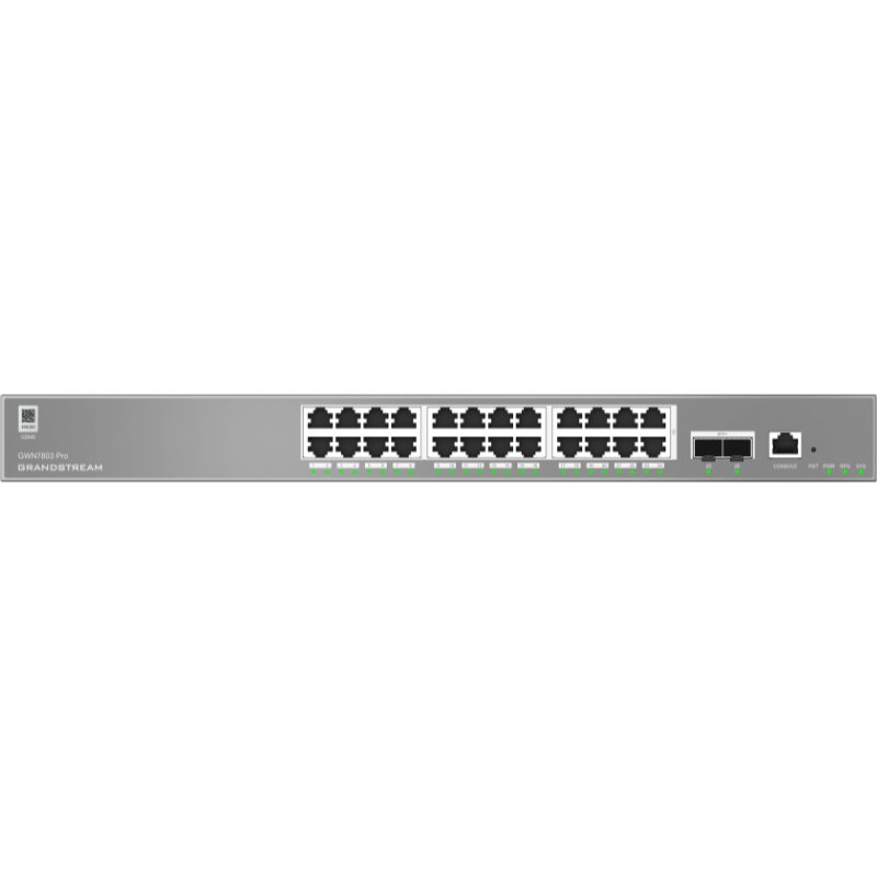 SWITCH ADMINISTRABLE CAPA 2++ 24 PUERTOS GIGABIT 2-SFP+ GWN7803 PRO GRANDSTREAM