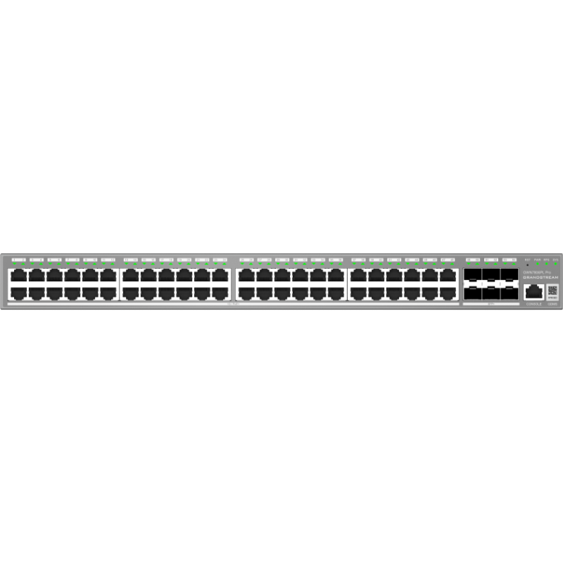 SWITCH ADMINISTRABLE CAPA 2++ 48 PUERTOS GIGABIT POE+ 400W 6SFP+ GWN7806PL PRO GRANDSTREAM