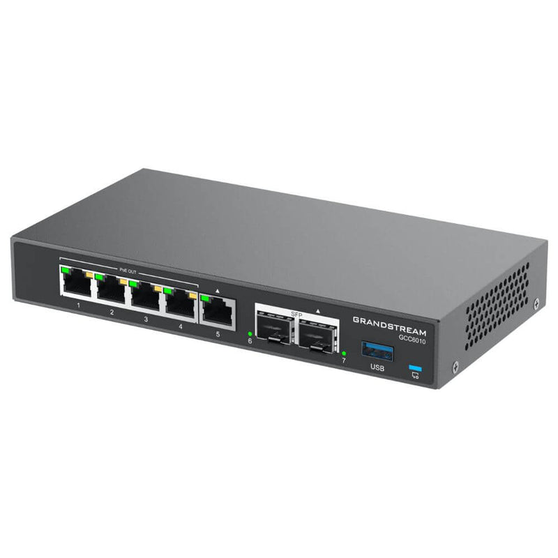 ROUTER MULTI-WAN VPN CON FIREWALL NEXT GEN, SWITCH GIGABIT POE Y CENTRAL TELEFONICA IP GCC6010 GRANDSTREAM