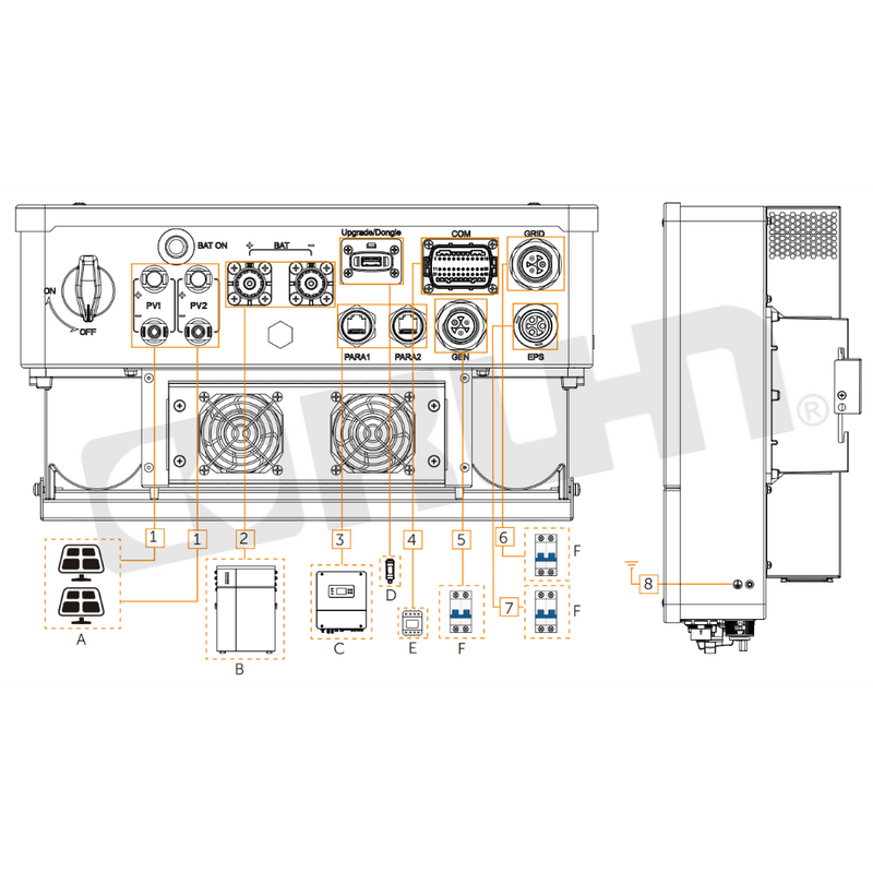 PREVENTA - INVERSOR HIBRIDO MONOFASICO 6KW 2-MPPT AFCI WIFI X1-HYB-6.0-LV SOLAX POWER