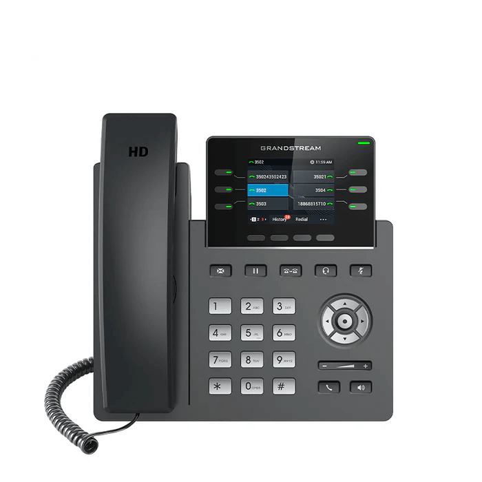 TELEFONO IP HD 6 LINEAS WIFI COLOR GIGABIT POE GDMS GRANDSTREAM GRP2613W