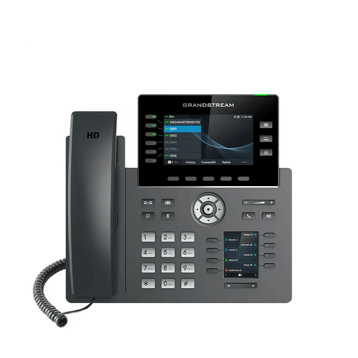 TELEFONO IP HD 6 LINEAS COLOR PANTALLA DUAL WIFI/BT GIGABIT POE GDMS GRANDSTREAM GRP2616