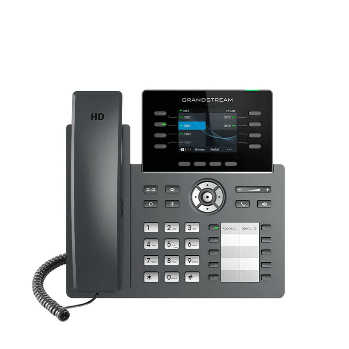 TELEFONO IP HD 8 LINEAS COLOR 10BLF WIFI/BT GIGABIT POE GDMS GRANDSTREAM GRP2634
