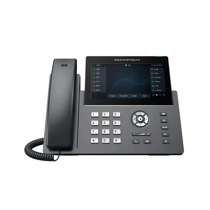 TELEFONO IP HD TOUCH 12 LINEAS COLOR WIFI BT GIGABIT POE GDMS GRP2670 GRANDSTREAM