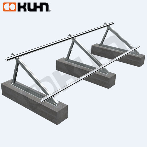 ESTRUCTURA AL PARA 4 PANELES FOTOVOLTAICOS BASE-TRIANGULAR AJUST 20°/25°/30°  KIT-1000W-TRI