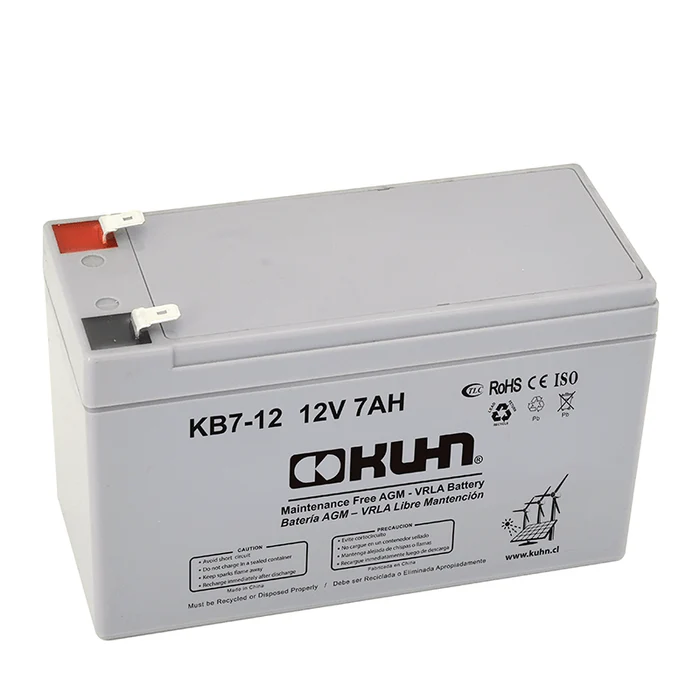 BATERIA AGM LIBRE DE MANTENCION 7AH 12V KUHN KB7-12