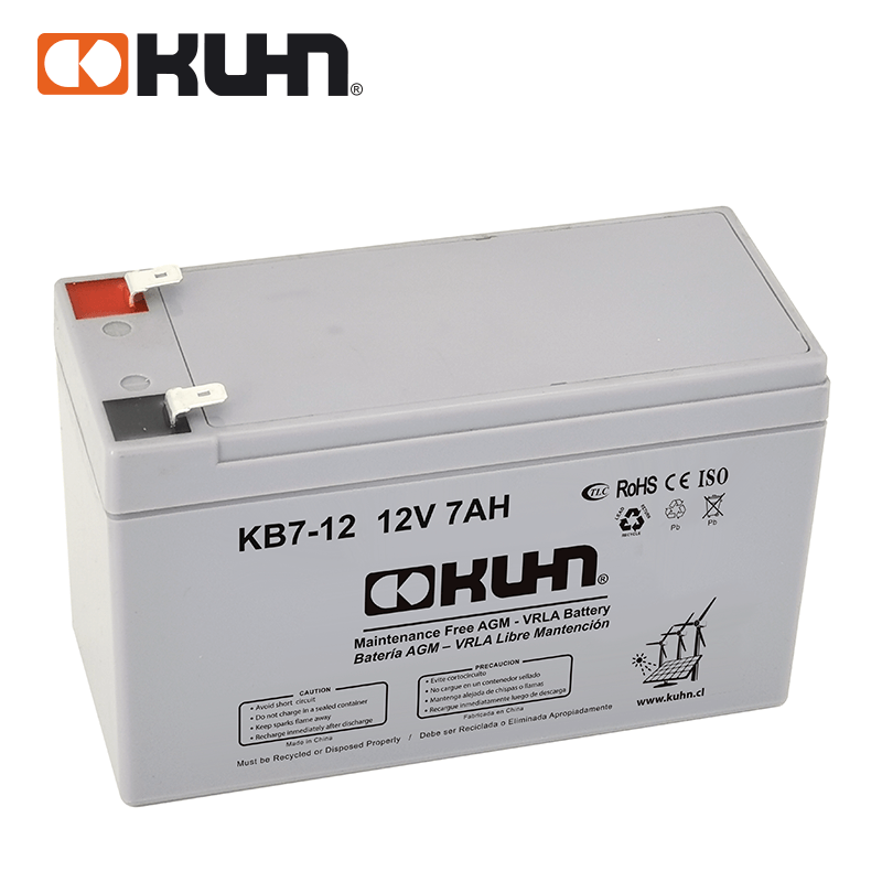 BATERIA AGM LIBRE DE MANTENCION 7AH 12V KUHN KB7-12