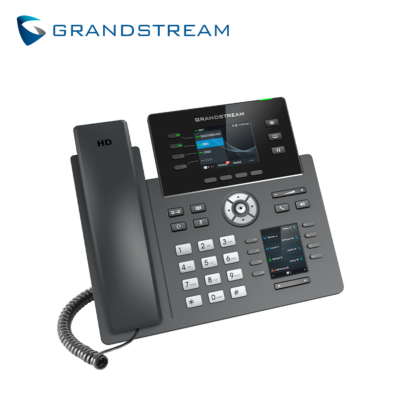 TELEFONO IP HD 4 LINEAS COLOR PANT-DUAL WIFI/BT GIGABIT POE GDMS GRANDSTREAM GRP2614