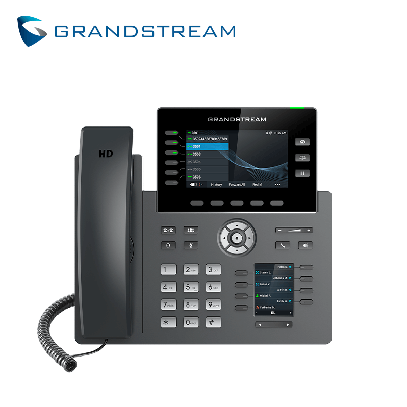 TELEFONO IP HD 6 LINEAS COLOR PANT-DUAL WIFI/BT GIGABIT POE GDMS GRANDSTREAM GRP2616