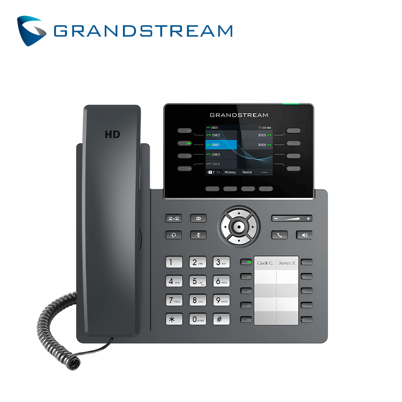 TELEFONO IP HD 8 LINEAS COLOR WIFI/BT GIGABIT POE GDMS GRANDSTREAM GRP2634