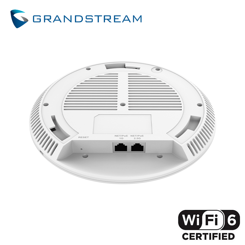 ACCESS POINT DUAL BAND WiFi-6 573.5/4804Mbps 175Mts 2x2:2-2.4GHz 4x4:4-5GHz 25/27dBm 1x1GB 1x2.5GB MESH POE GWN7662 GRANDSTREAM 