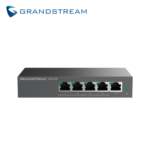 SWITCH 5 PUERTOS GIGABIT 4-POE (60W) GWN7700P GRANDSTREAM 
