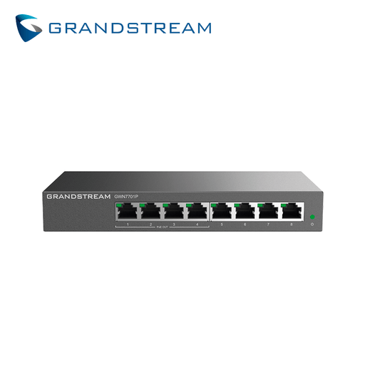 SWITCH 8 PUERTOS GIGABIT 4-POE (60W) GWN7701P GRANDSTREAM 