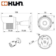 CAMARA IP 2MP H.265+ 2.8MM DIA-NOCHE IR 25MTS POE IB20C-IR25F28 KUHN