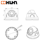DOMO FIJO IP 2MP H.265+ 2.8MM DIA-NOCHE IR 20MTS POE ID20C-IR20F28 KUHN
