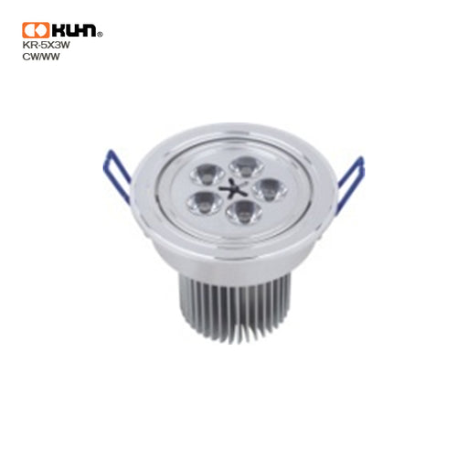 FOCO EMBUTIDO ALUM HP 5X3W 15W 45º KR-5X3W-WW