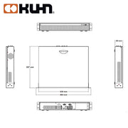 NVR H.265+ 25 CANALES 16xPOE (200W) 120Mbps VGA-HDMI NVR3625HP/16P KUHN