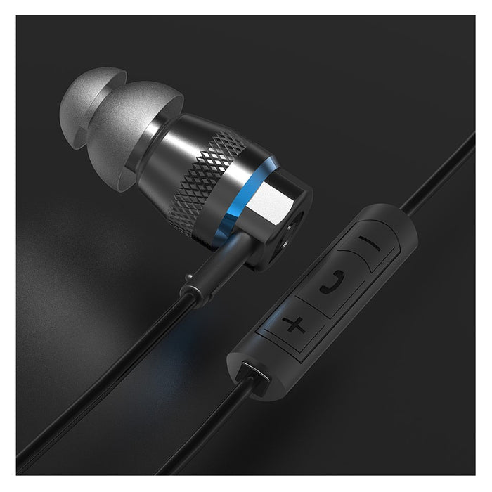 AUDIFONOS MANOS LIBRES iOS/ANDROID METALICO NEGRO PAVO ACCUTONE