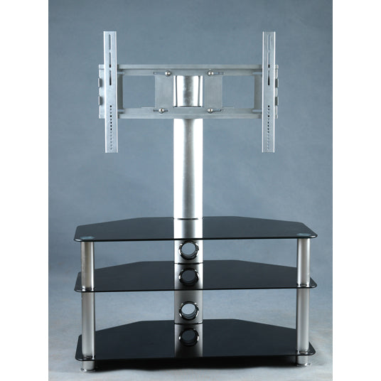 RACK TV LCD/AUDIO/VIDEO CON PEDESTAL PARA PLASMA/LCD CON 3 REPISAS NEGRO RM3006N